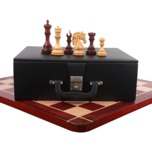 Combo of Goliath Series Luxury Staunton Chess Set – Pieces in Bud Rosewood with Board and Box