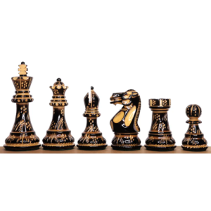 Combo of 4″ Professional Staunton Hand Carved Chess Set – Pieces in Lacquered Boxwood with Board and Box