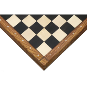 21″ Solid Ebony & Maple Wood Chess Board With Notations -55 mm square-Matt Finish