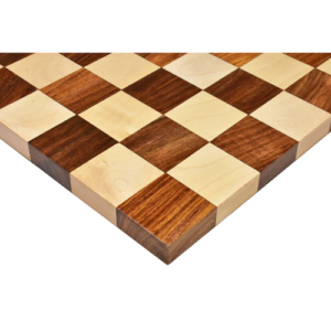 Borderless Hardwood End Grain Chess Board – Golden Rosewood & Maple-50 mm square