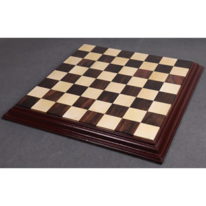 21″ Rosewood & Maple Wood Luxury Chess board with Carved Border – 57 mm Square