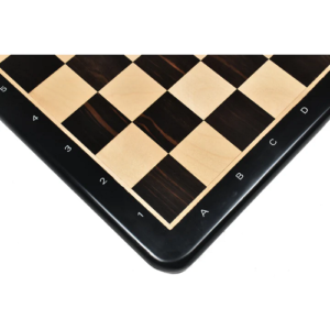 19″ Large Solid Inlaid Ebony & Maple Wood Chess board -50mm square-Algebraic Notations