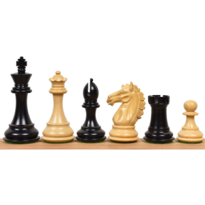 Combo of 3.9″ Exclusive Alban Staunton Chess Set – Pieces in Ebony Wood with Board and Box