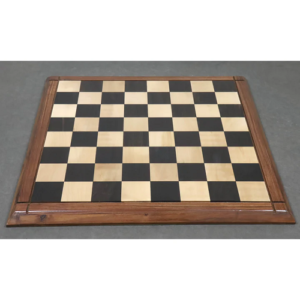 21″ Players Choice Solid Ebony & Maple Wood Chess board-55 mm square-Matt Finish