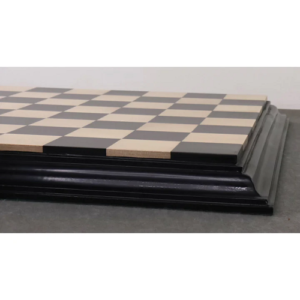 23″ Ebony & Maple Wood Luxury Chess board with Carved Border- 63 mm Square