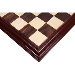 21″ Rosewood & Maple Wood Luxury Chess board with Carved Border – 57 mm Square